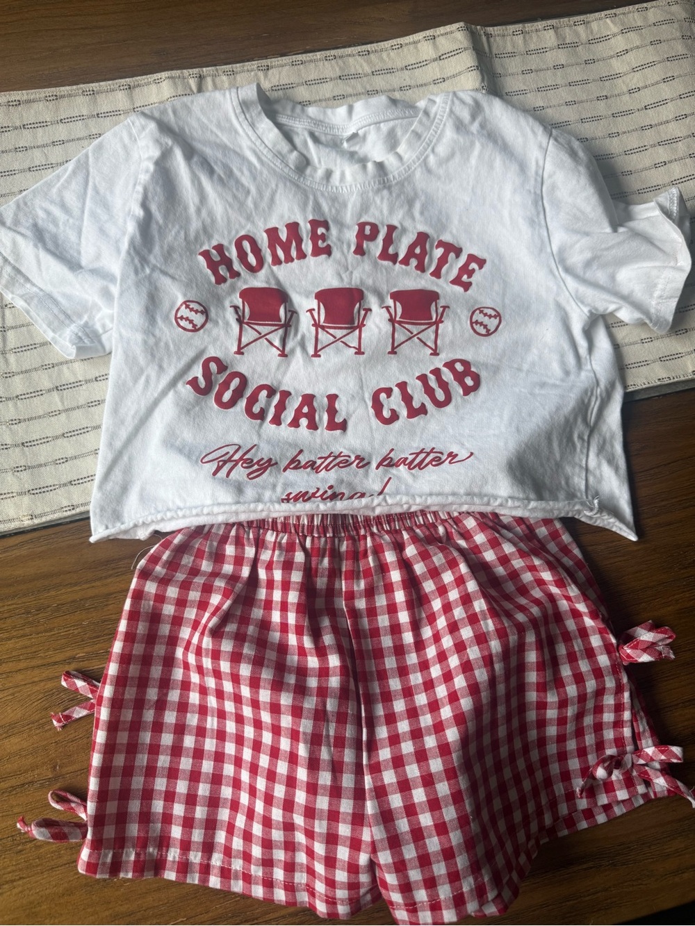 "Home Plate Social Club" set-perfect for baseball sister